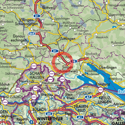 Landkarte Mühlhausen-Ehingen