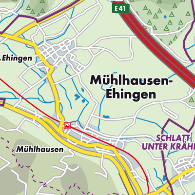 Übersichtsplan Mühlhausen-Ehingen