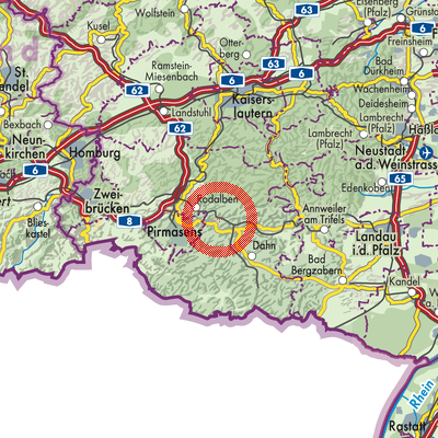 Landkarte Münchweiler an der Rodalb
