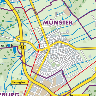 Übersichtsplan Münster (Hessen)