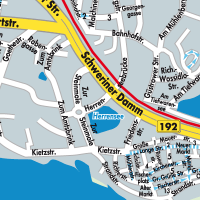 Stadtplan Waren (Müritz)