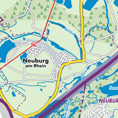 Übersichtsplan Neuburg am Rhein