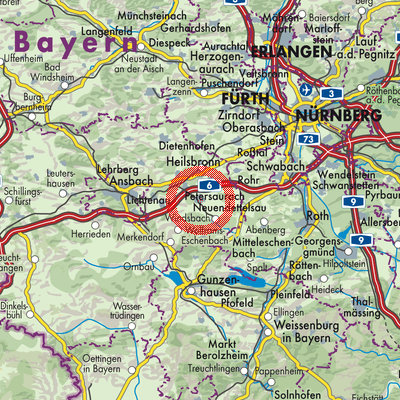 Landkarte Neuendettelsau