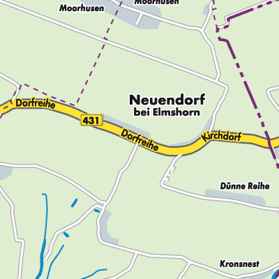 Übersichtsplan Neuendorf bei Elmshorn