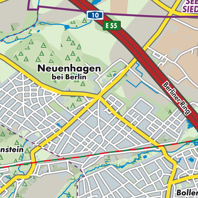 Übersichtsplan Neuenhagen bei Berlin