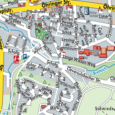 Stadtplan Neuenstadt am Kocher