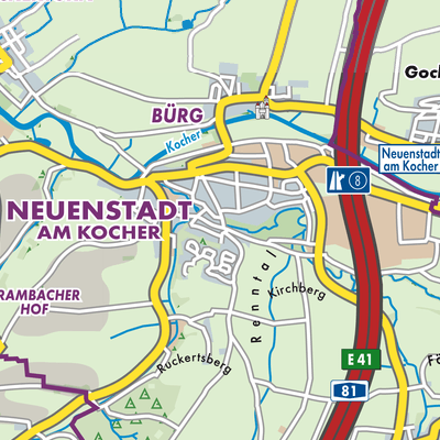 Übersichtsplan Neuenstadt am Kocher
