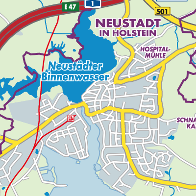 Übersichtsplan Neustadt in Holstein