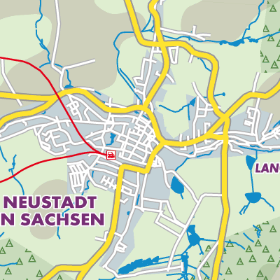 Übersichtsplan Neustadt in Sachsen