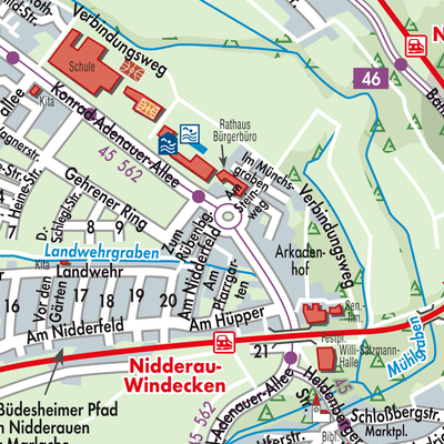Stadtplan Nidderau