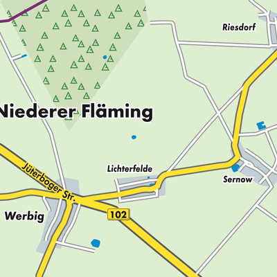 Übersichtsplan Niederer Fläming
