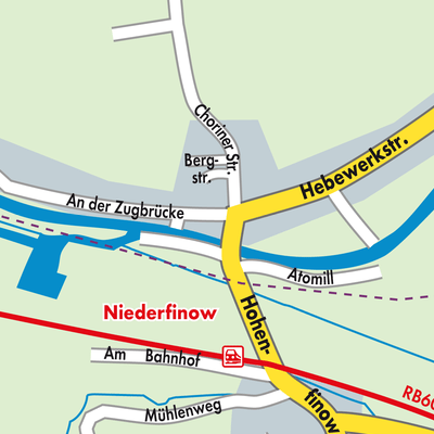 Stadtplan Niederfinow
