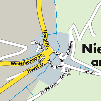 Stadtplan Niederhausen an der Appel