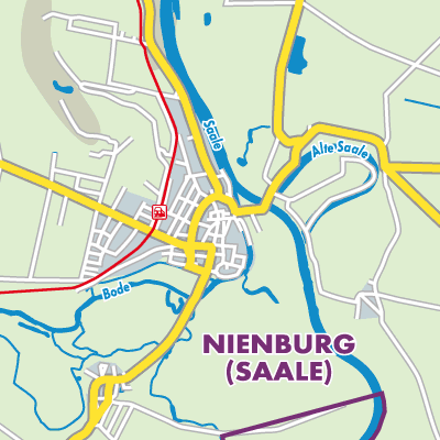 Übersichtsplan Nienburg (Saale)