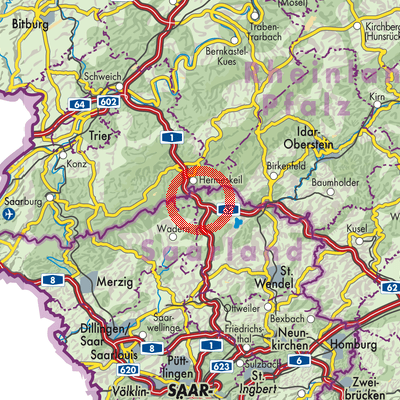 Landkarte Nonnweiler