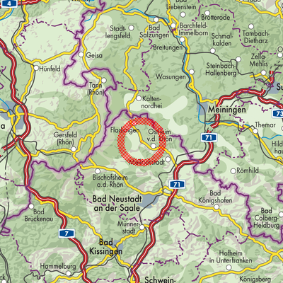 Landkarte Nordheim v.d.Rhön