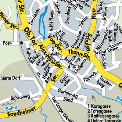 Stadtplan Nordheim v.d.Rhön