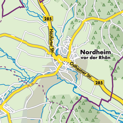 Übersichtsplan Nordheim v.d.Rhön