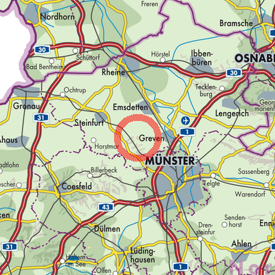Landkarte Nordwalde