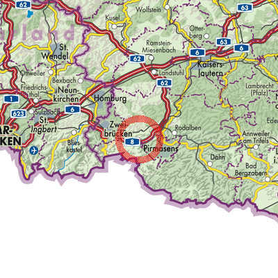 Landkarte Nünschweiler