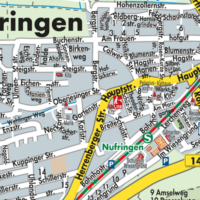 Stadtplan Nufringen
