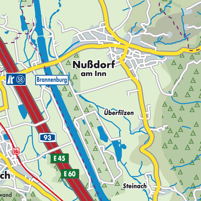 Übersichtsplan Nußdorf am Inn