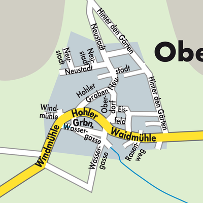 Stadtplan Oberbösa