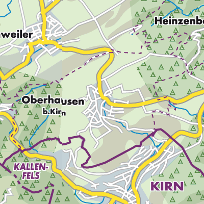 Übersichtsplan Oberhausen bei Kirn