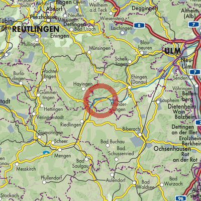 Landkarte Obermarchtal
