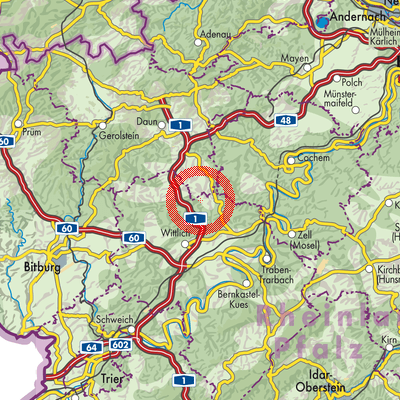 Landkarte Oberscheidweiler