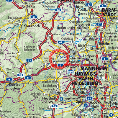 Landkarte Obrigheim (Pfalz)