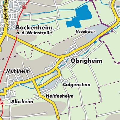 Übersichtsplan Obrigheim (Pfalz)