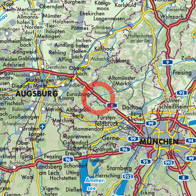 Landkarte Odelzhausen