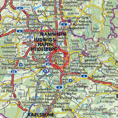Landkarte Oftersheim