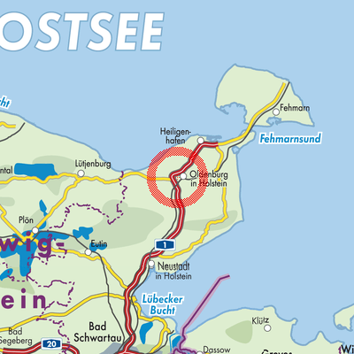 Landkarte Oldenburg in Holstein