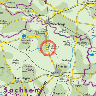 Landkarte Osterburg (Altmark)