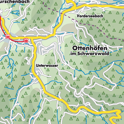 Übersichtsplan Ottenhöfen im Schwarzwald