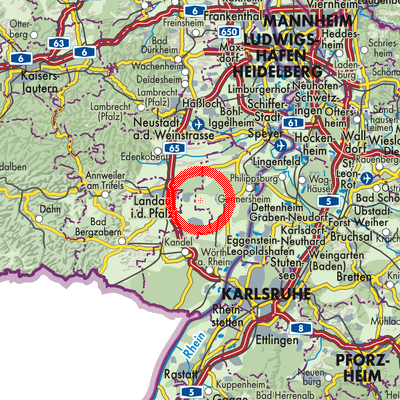 Landkarte Ottersheim bei Landau
