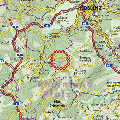 Landkarte Peterswald-Löffelscheid