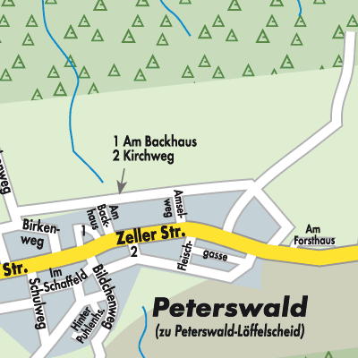 Stadtplan Peterswald-Löffelscheid