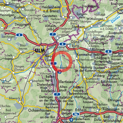 Landkarte Pfaffenhofen an der Roth