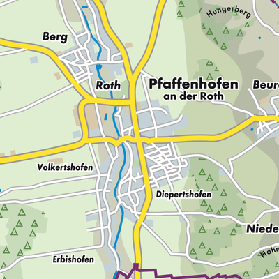 Übersichtsplan Pfaffenhofen an der Roth