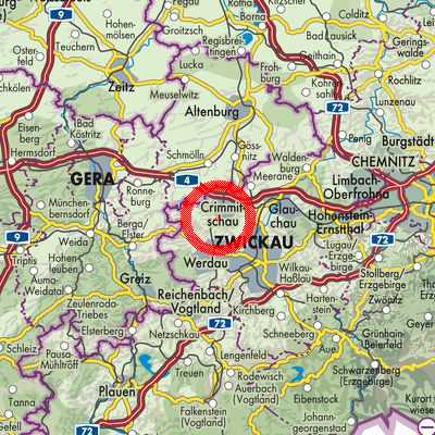 Landkarte Neukirchen/Pleiße