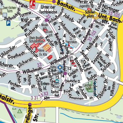 Stadtplan Pliezhausen