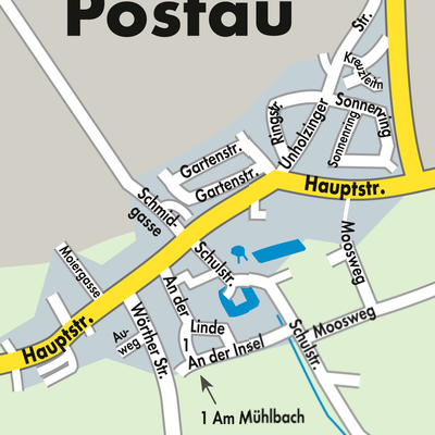 Stadtplan Postau
