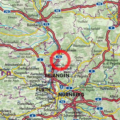 Landkarte Poxdorf
