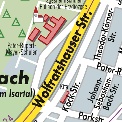 Stadtplan Pullach im Isartal