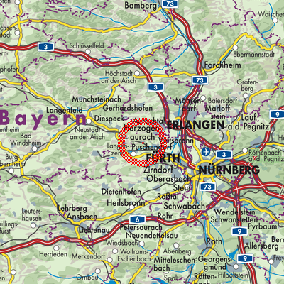 Landkarte Puschendorf