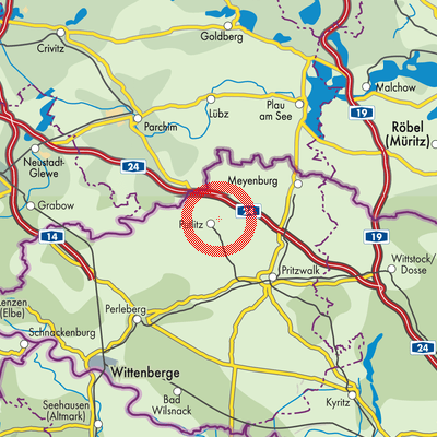 Landkarte Putlitz