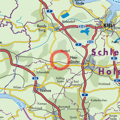 Landkarte Rade b. Hohenwestedt